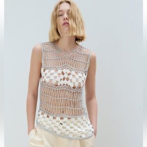 Zara Combination Knit Top